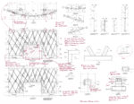 A view of the plans for the FMA Spider Web Steel Structure